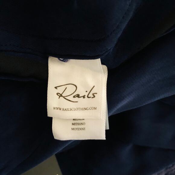 Rails NWT Rowen Military Inspired Crop Shoulder Epaulets Jacket Cobalt Blue Med - Picture 9 of 12